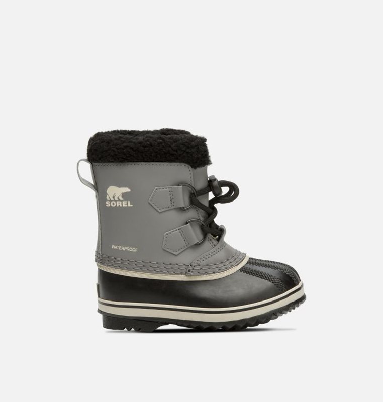 Kids Snow Boots Black/Grey - Sorel Childrens Yoot Pac™ TP - 374-GBDNQF